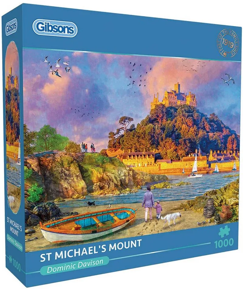 St Michael's Mount (door Dominic Davison) - 1000 stukjes 68×49cm (b×h) - Legpuzzel voor volwassenen from Gibsons, Multicolour edition – box
