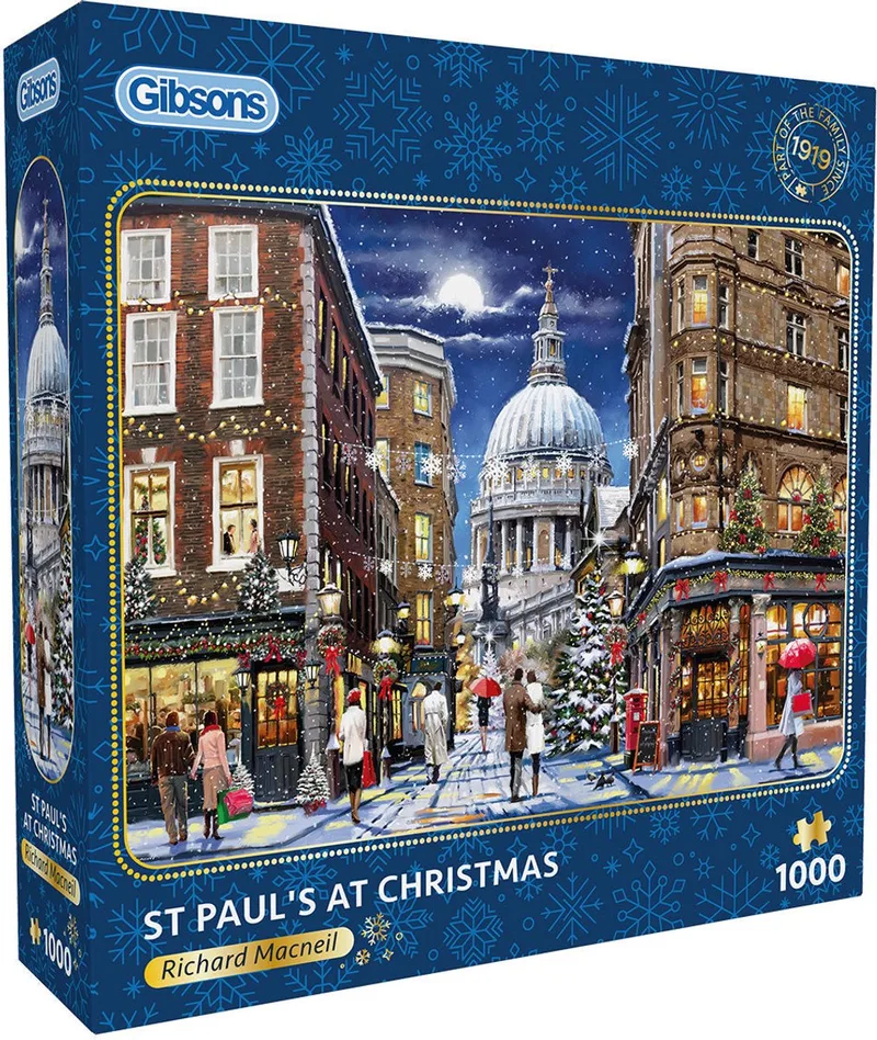 St Paul's at Christmas (door Richard Macneil) - 1000 stukjes 68×49cm (b×h) - Legpuzzel voor volwassenen från Gibsons, utgåva Flerfärgad – kartong