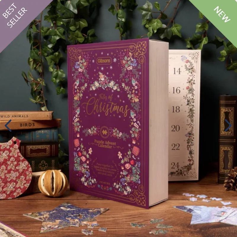 Tales of Christmas - Adventskalender - 24 originele puzzeltjes from Gibsons, Gold edition – box