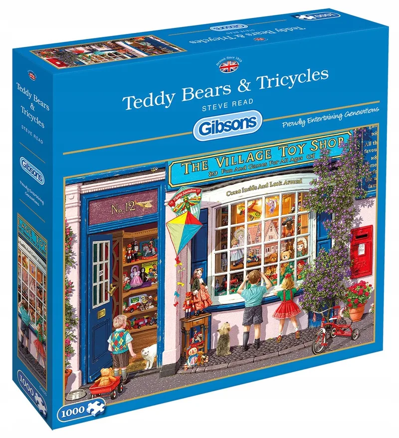 Teddy Bears & Tricycles (1000) van Gibsons, editie Meerkleurig – doos