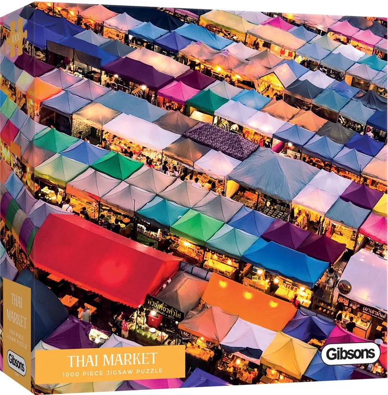 Thaise Markt (1000) von Gibsons, Ausgabe Mehrfarbig – Schachtel