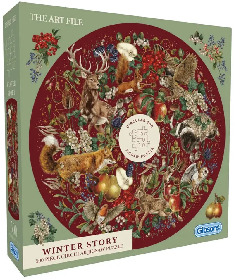 The Art File: Winter Story Puzzel 500 Stukjes von Gibsons, Ausgabe Braun – Schachtel