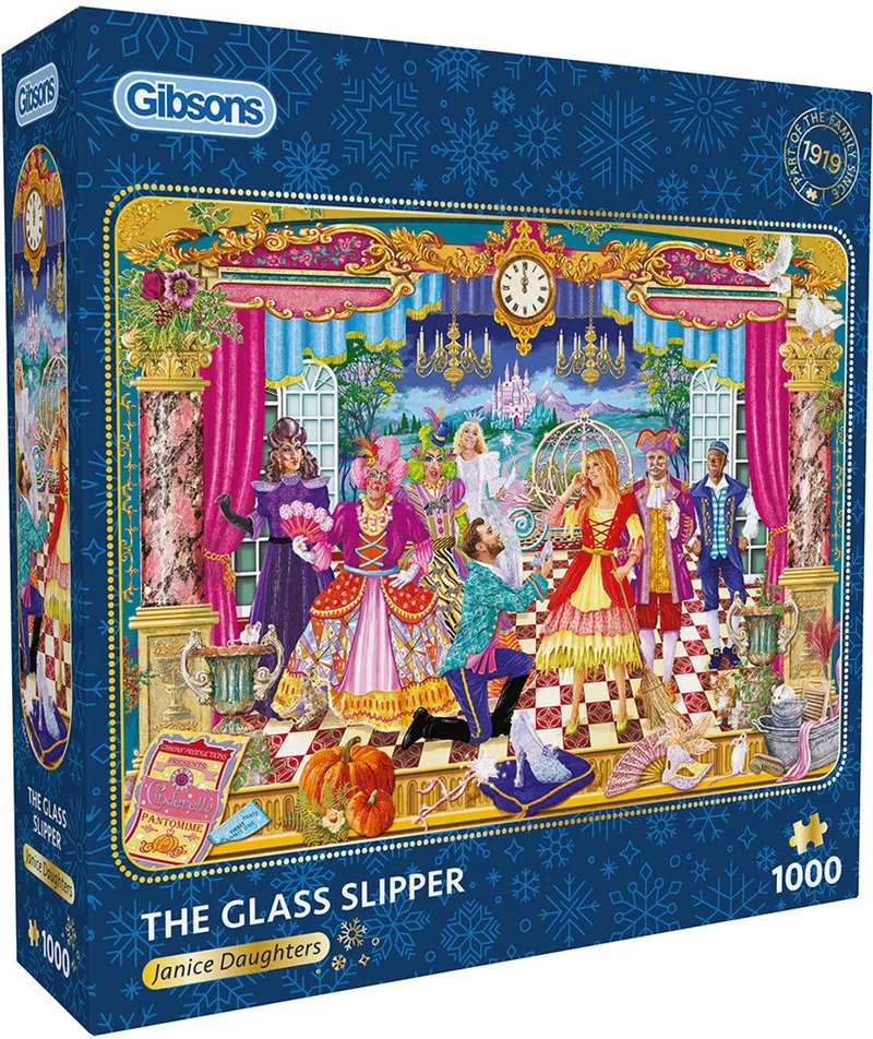 The Glass Slipper (door Janice Daughters) - 1000 stukjes 68×49cm (b×h) - Legpuzzel voor volwassenen fra Gibsons, Flerfarvet-udgave – æske