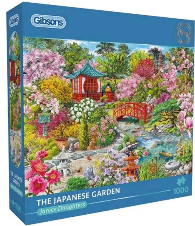 The Japanese Garden (door Janice Daughters) - 1000 stukjes 68×49cm (b×h) - Legpuzzel voor volwassenen von Gibsons, Ausgabe Mehrfarbig – Schachtel