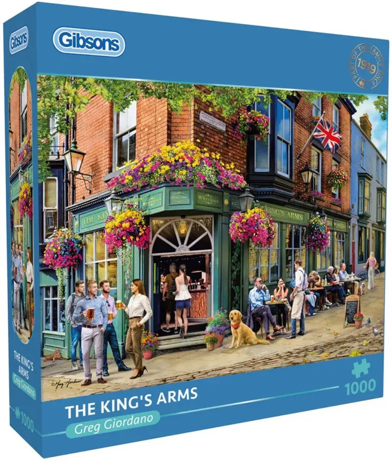 The King's Arms Puzzel 1000 Stukjes de Gibsons, édition Bleu – boîte
