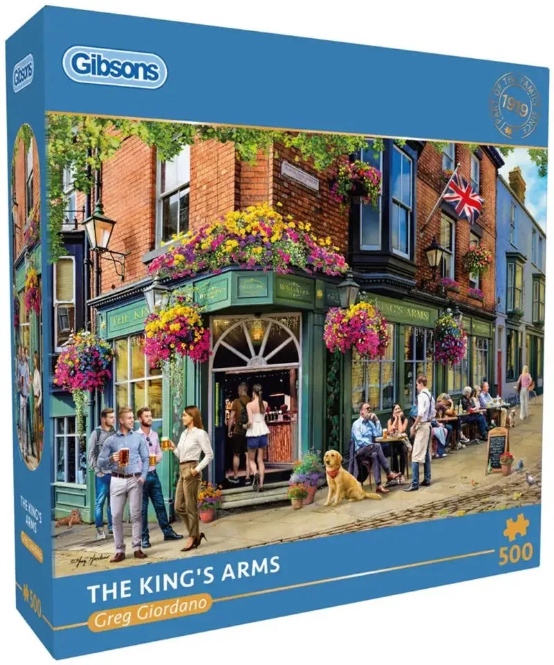 The King's Arms Puzzel 500 Stukjes de Gibsons, édition Bleu – boîte