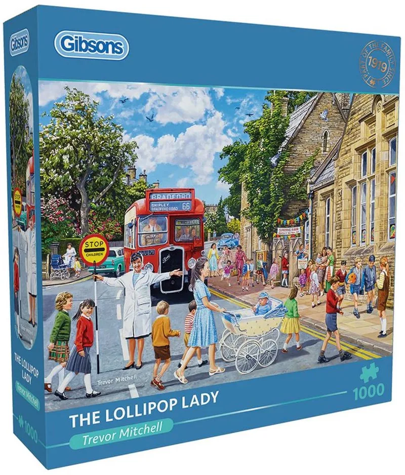 The Lollipop Lady (door Trevor Mitchell) - 1000 stukjes 68×49cm (b×h) - Legpuzzel voor volwassenen von Gibsons, Ausgabe Mehrfarbig – Schachtel
