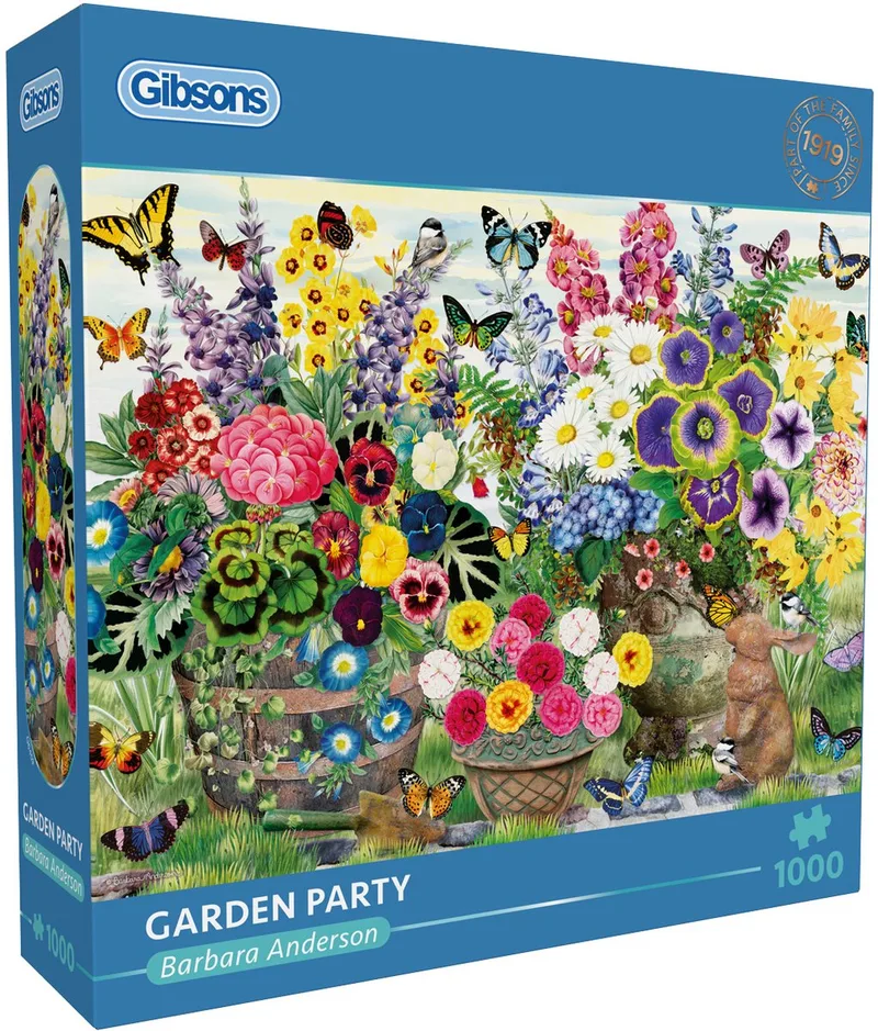 Tuinfeestje ("Garden Party") - Barbara Anderson - 1000 stukjes - 68×49cm - Legpuzzel voor Volwassenen von Gibsons, Ausgabe Mehrfarbig – Schachtel
