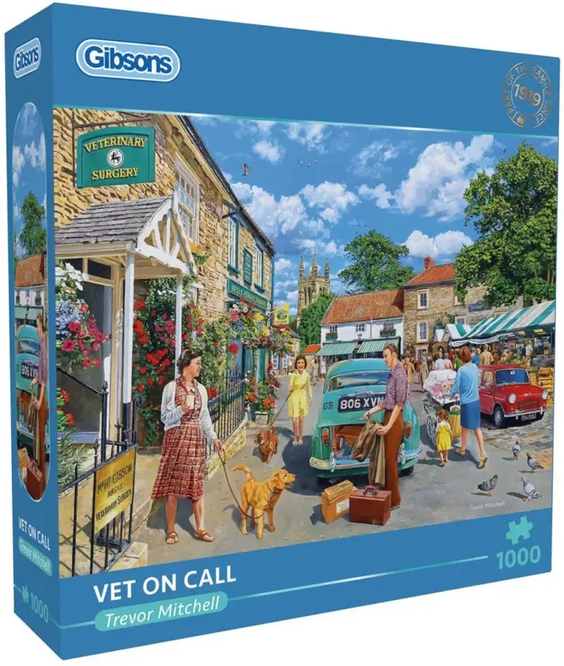 Vet On Call Puzzel 1000 Stukjes from Gibsons, Blue edition – box