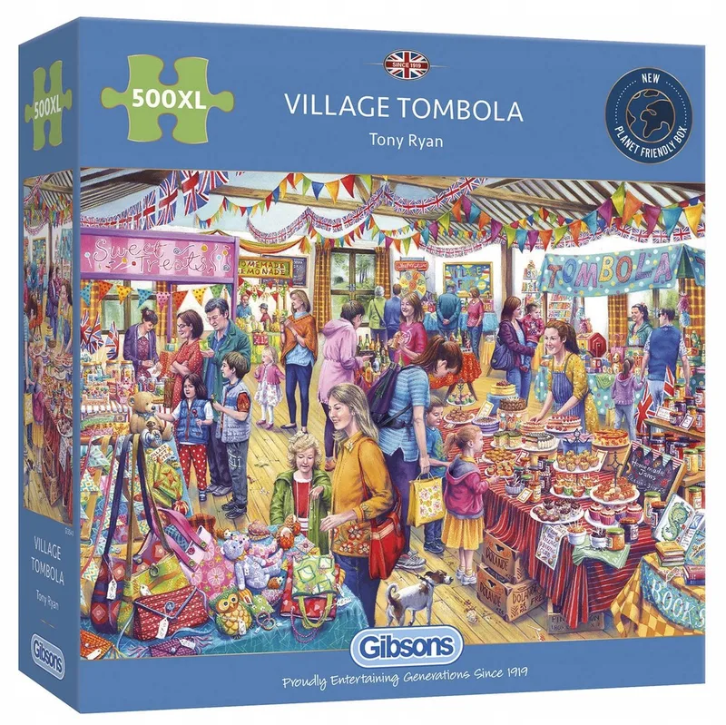 Village Tombola Puzzel (500 XL) van Gibsons, editie Meerkleurig – doos