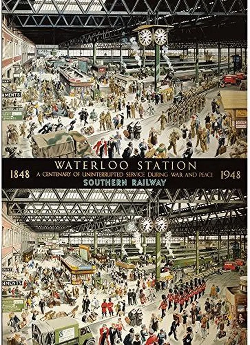 Waterloo Station (door Helen McKie) - 1000 stukjes 68×49cm (b×h) - Legpuzzel voor volwassenen fra Gibsons, Flerfarvet-udgave – æske