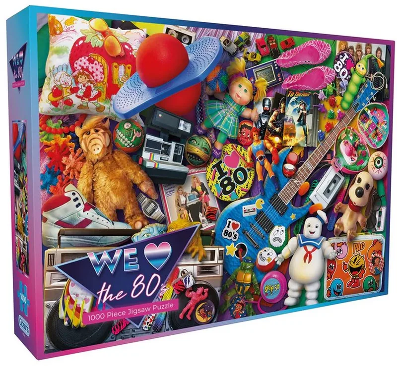 We Love the 80s (door Eduard) - 1000 stukjes 68×49cm (b×h) - Legpuzzel voor volwassenen från Gibsons, utgåva Flerfärgad – kartong