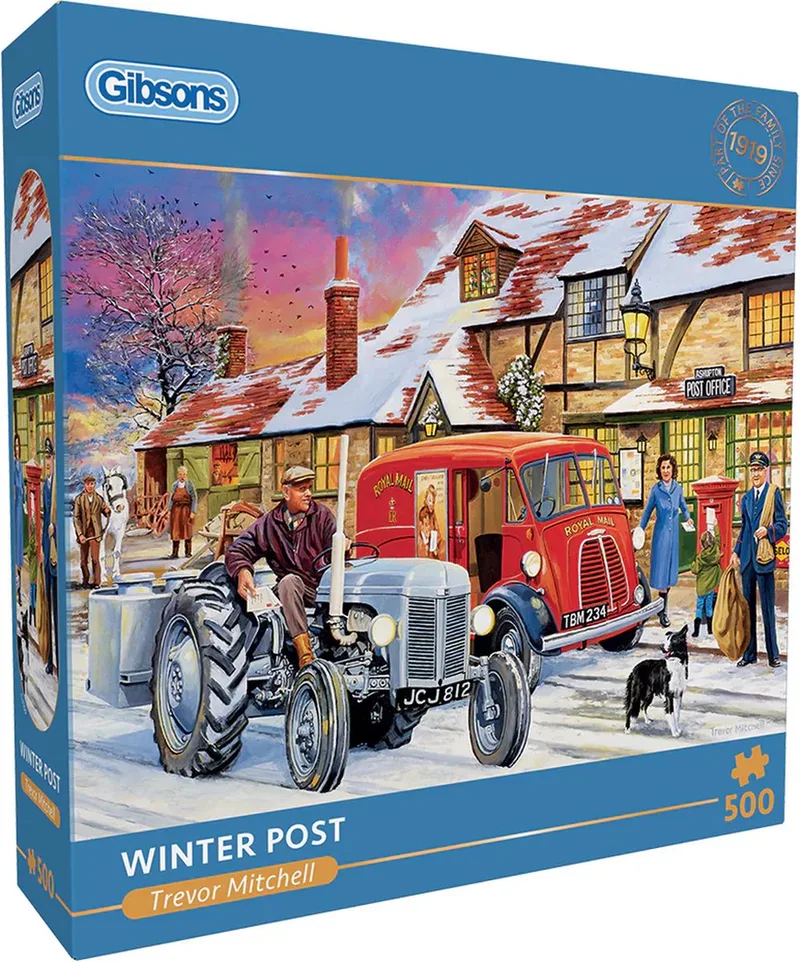 Winter Post (door Trevor Mitchell) - 500 stukjes 48×34cm (b×h) - Legpuzzel voor volwassenen von Gibsons, Ausgabe Mehrfarbig – Schachtel