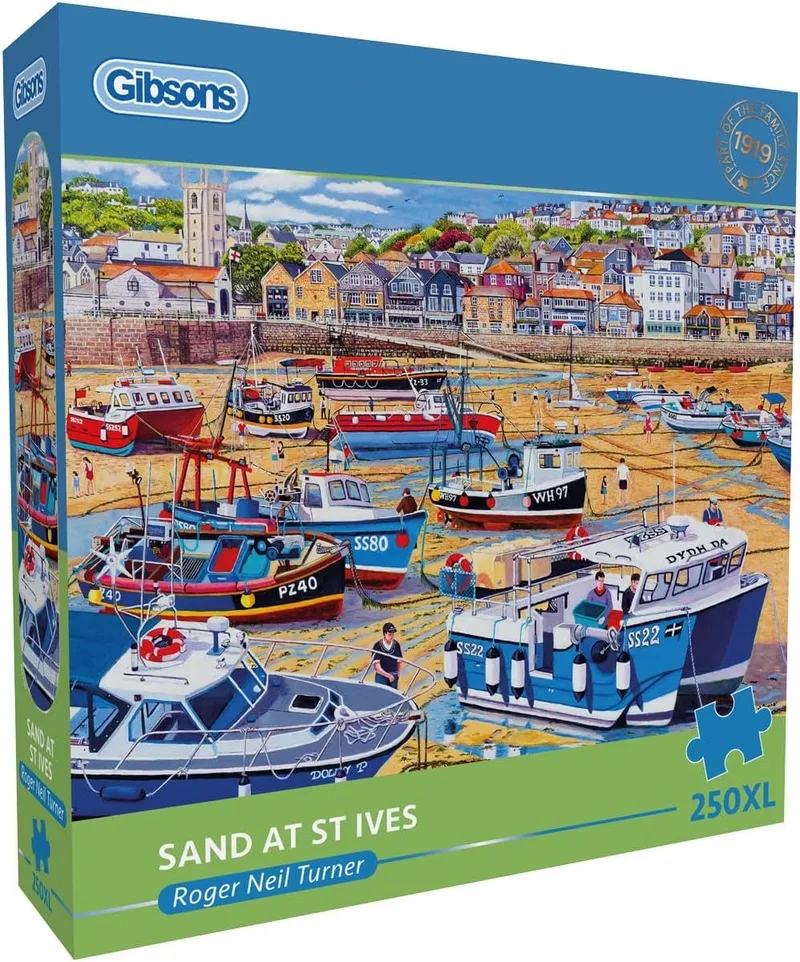 Zand bij St Ives ("Sand at St.Ives") - Roger Neil Turner - 250XL stukjes - 48×34cm - Legpuzzels voor Volwassenen from Gibsons, Multicolour edition – box