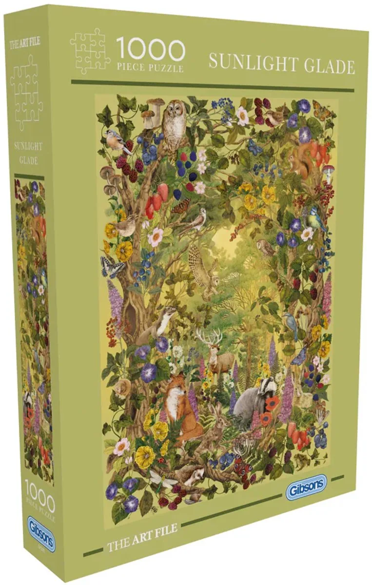 Zonnige Bosopening ("The Art File Sunlight Glade") - The Art File - 1000 stukjes - 49×68cm - Legpuzzel voor Volwassenen fra Gibsons, .[Nieuw] Sunlight Glade-udgave – æske