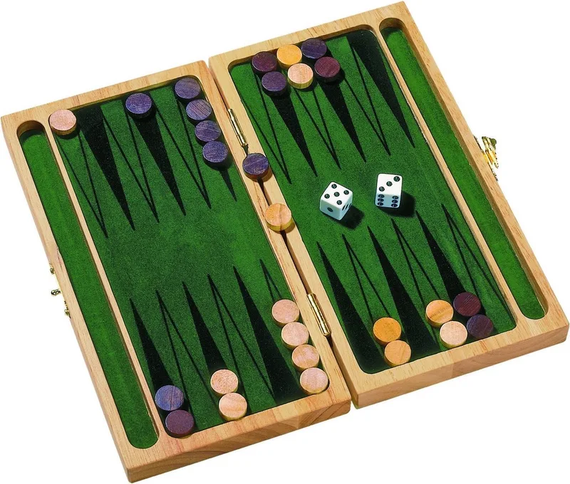 Spel - Backgammon - 25X24X4Cm - Hout - 6 Jaar von Goki – Schachtel