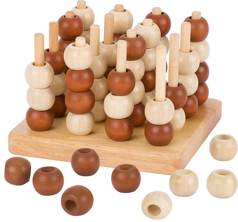 Spel - Spel Tic Tac Toe 3D - 13X13X8.5Cm - Hout - 6 Jaar from Goki – box