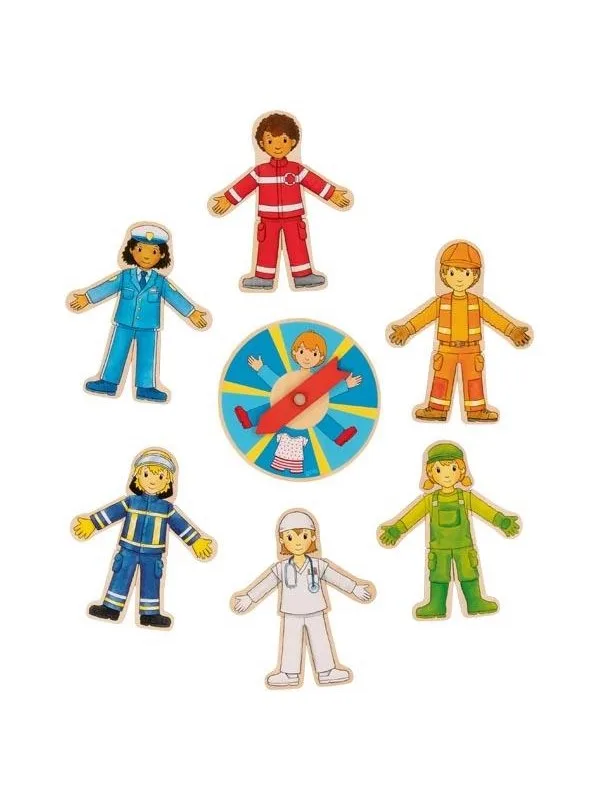 Wooden Puzzle Game Professions 38 pcs. Hout van Goki – doos