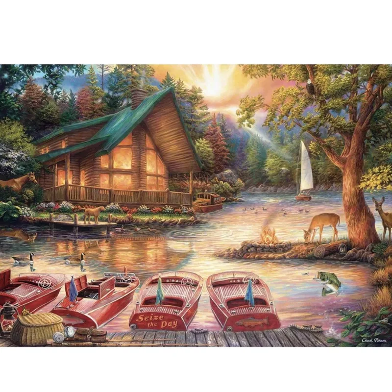 Chuck Pinson - Seize the Day - 1000 stukjes - Legpuzzel - Pigsaw puzzle fra Goliath, Flerfarvet-udgave – æske