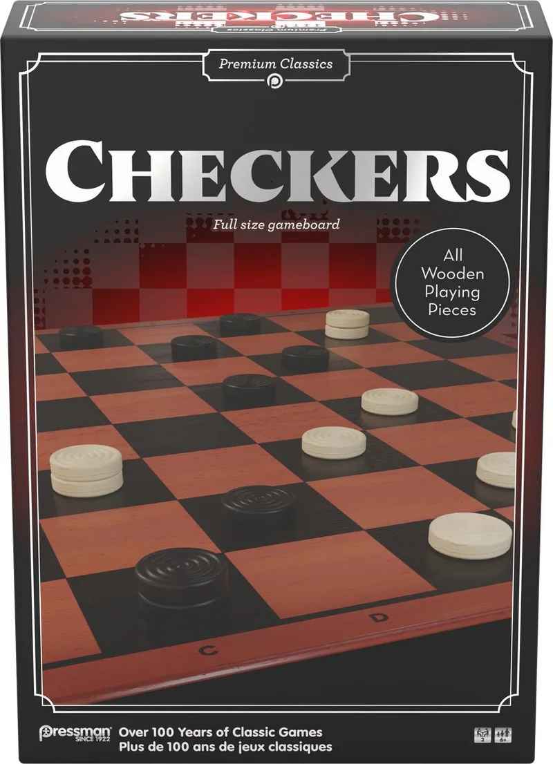 Classics Checkers - Damspel - Dammen - Denkspel - Bordspel - 1 tegen 1 van Goliath – doos