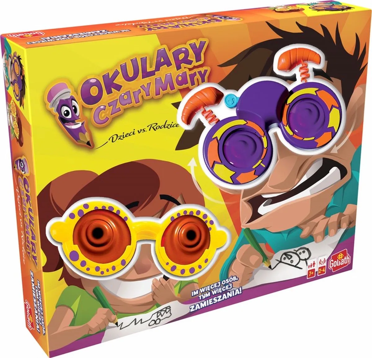 De bril van tsaar Maria. (Pools) Kinderen versus Ouders (pools)Okulary Czary Mary. Dzieci vs. Rodzice von Goliath – Schachtel