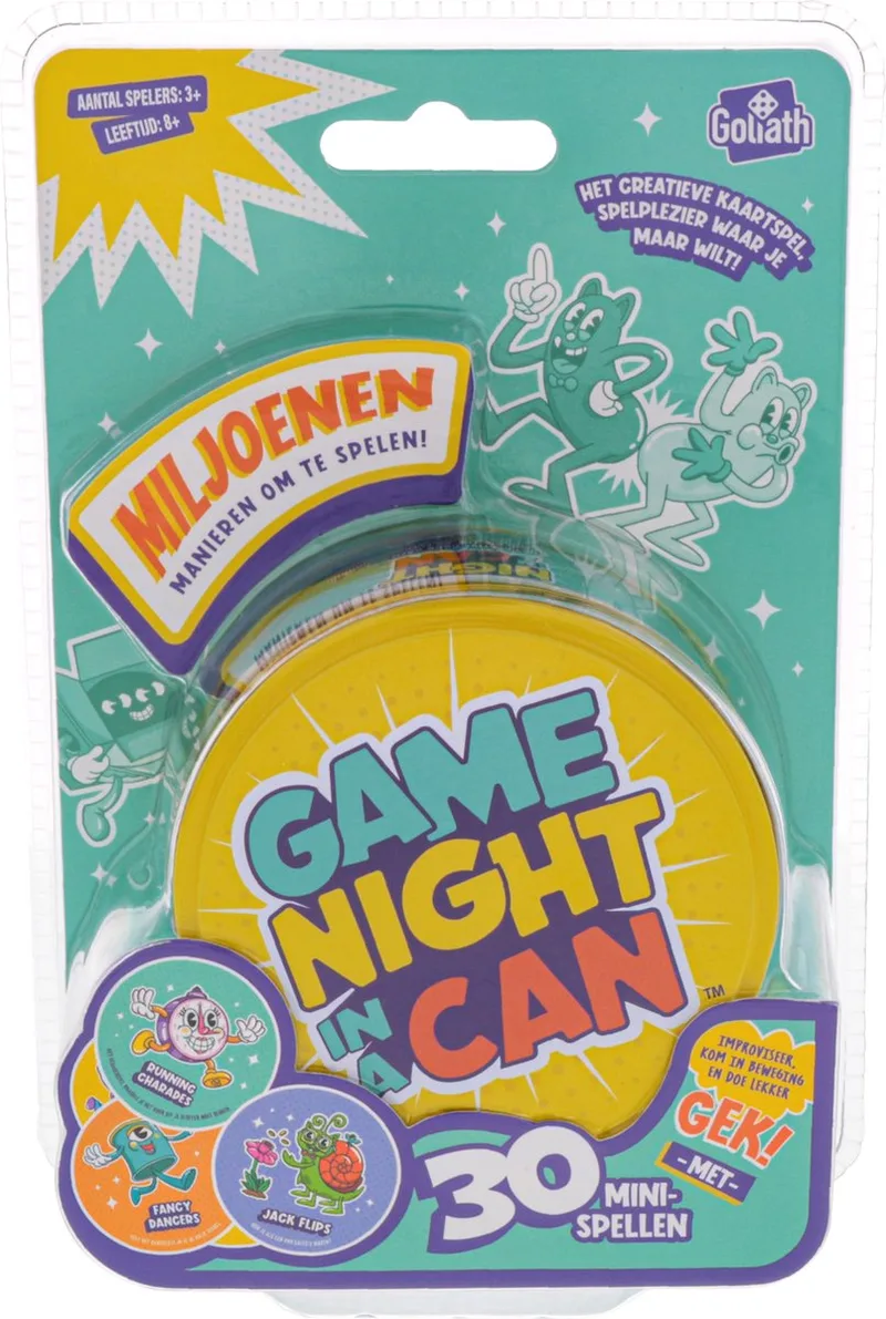 Game Night In A Can Blister - Kaartspel - Partyspel - Ook Met Grote Groepen Te Spelen! van Goliath – doos