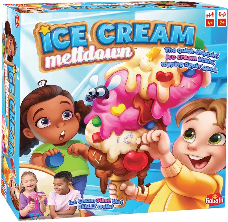 Ice Cream Meltdown - Actiespel - Kinderspel - Versier het ijsje met alle toppings voor het ijs-slijm smelt! from Goliath – box
