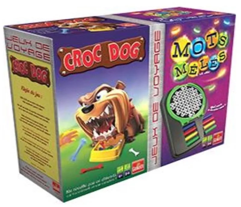 Jeux de voyage Croc Dog & Mots Mêlés - Reisspellen - Franstalig from Goliath – box