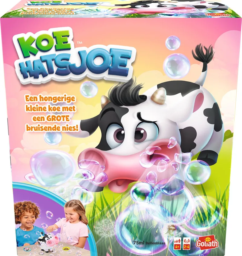Koe Hatsjoe - Actiespel - Kinderspel - Met zeepbellen from Goliath – box