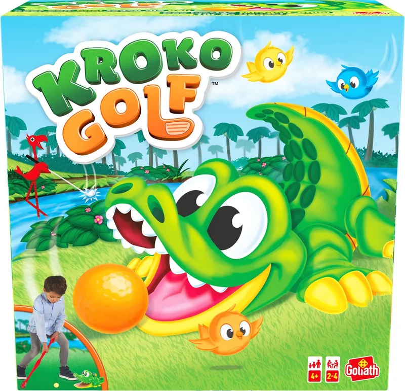 Kroko Golf (NL/DE) - Actiespel - Kinderspel - Mini Golf - Golfspel van Goliath – doos