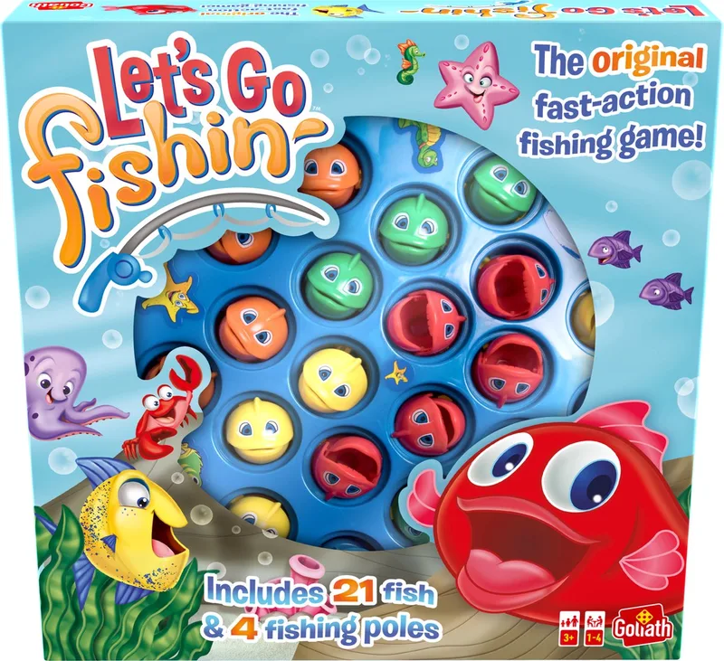 Let's Go Fishing Original (ML) - Actiespel - Hengelspel - Visspel - Vissen vangen van Goliath – doos