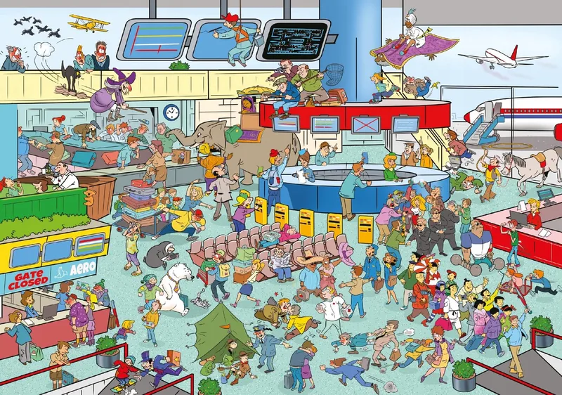 Merkloos 'Thats Life' Puzzel - Luchthaven 1000 Stukjes de Goliath, édition Zie foto – boîte
