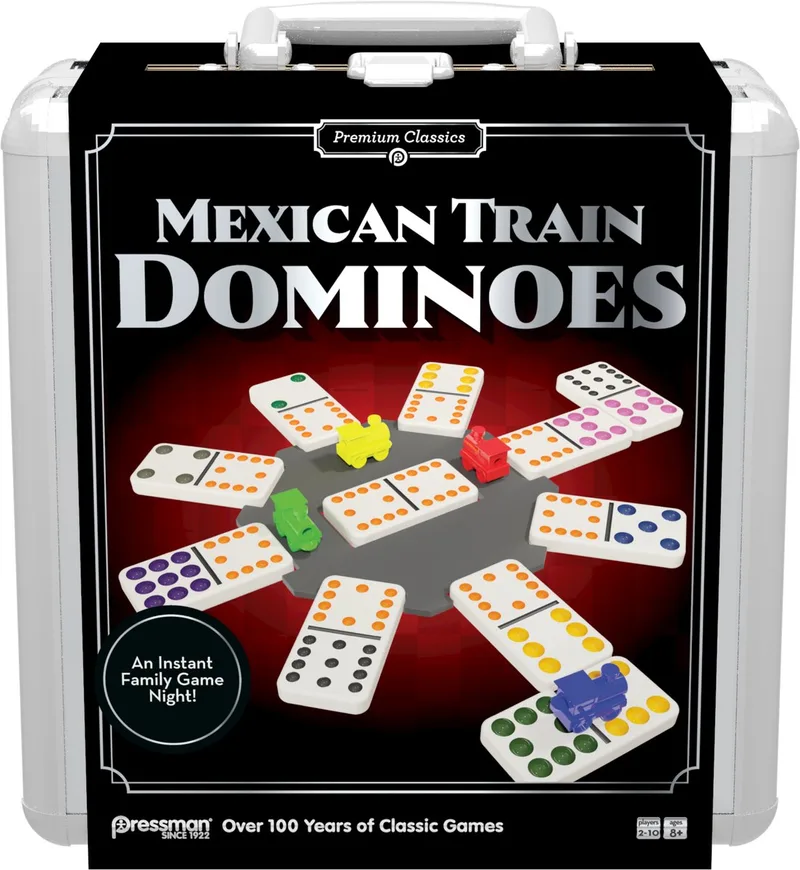Mexican Train Dominos In Tin - Koffer - Actiespel - Domino - Gezinsspel - 1 tot 8 spelers von Goliath – Schachtel