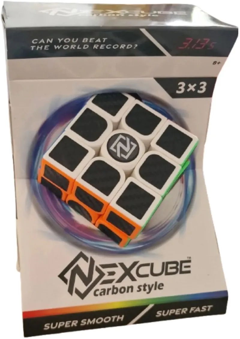 Nexcube 3x3 Carbon Style - Nieuwste Design - Fidget - Breinbreker van Goliath – doos