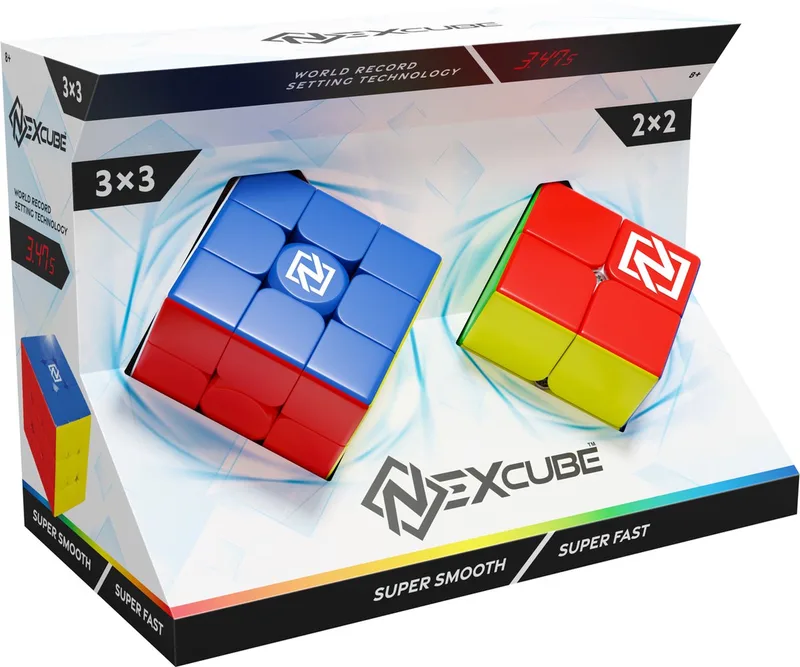 Nexcube Combo Pack 3x3 + 2x2 Stackable - Speed cube - Snelste speedcube op de markt! van Goliath – doos