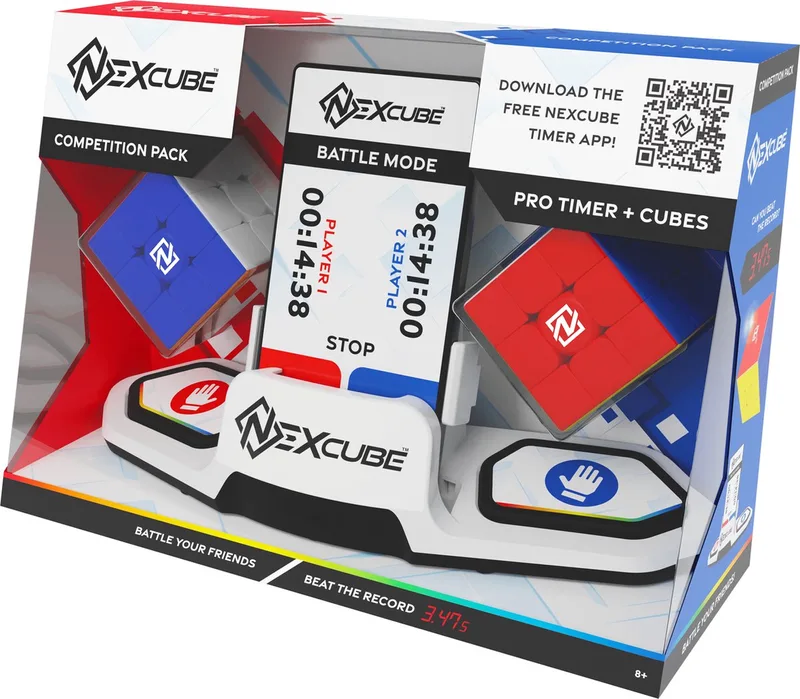 Nexcube Competition Pack - Breinbreker - Speed cube - Met 2 kubussen en een timer - Snelste speedcube op de markt! van Goliath – doos