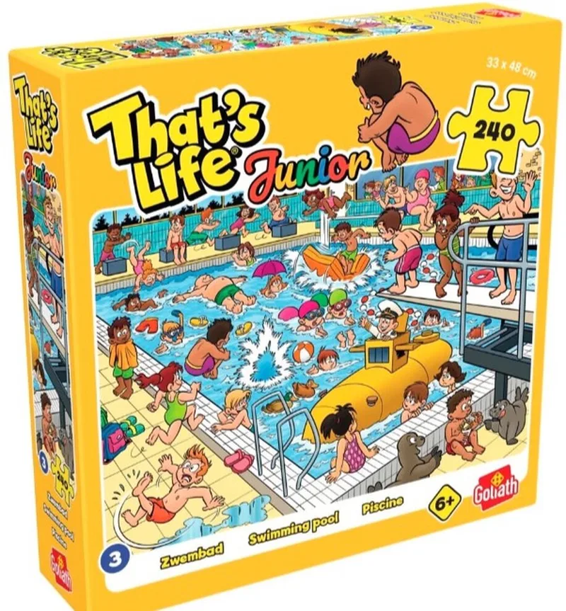 Puzzel That's Life Junior 3 Zwembad 240 stukjes van Goliath, editie Meerkleurig – doos