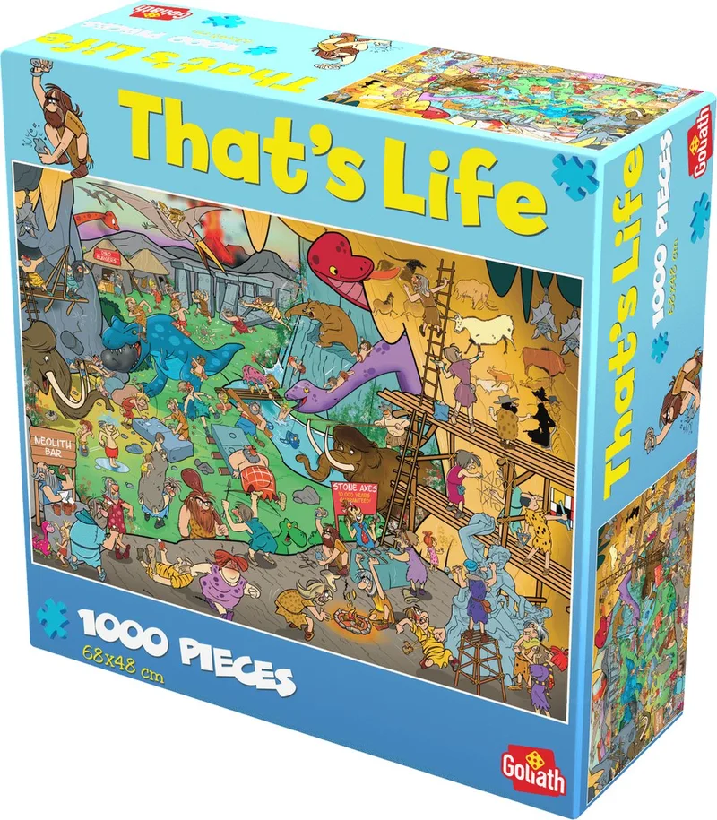 Puzzel That's life Prehistoric 1000 stukjes van Goliath, editie Prehistorie – doos