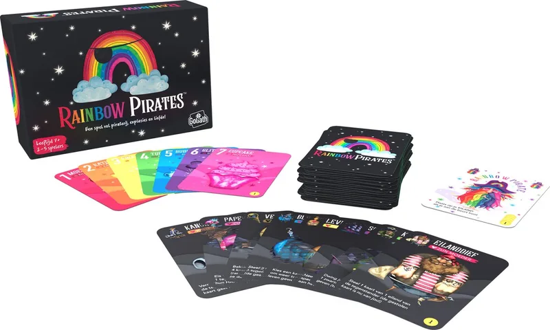 Rainbow Pirates (NL) - Kaartspel - Partyspel - Makkelijk mee te nemen op reis! van Goliath – doos