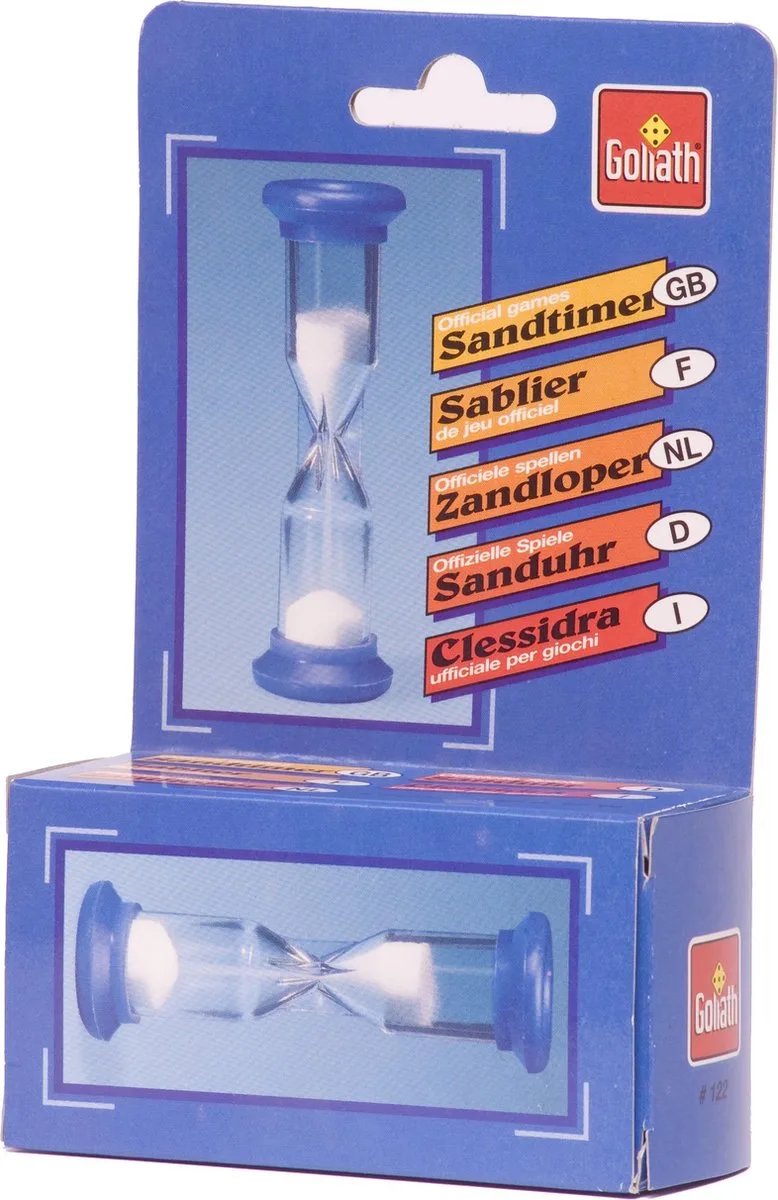 Rummikub - The Original Zandloper from Goliath, Blauw edition – box