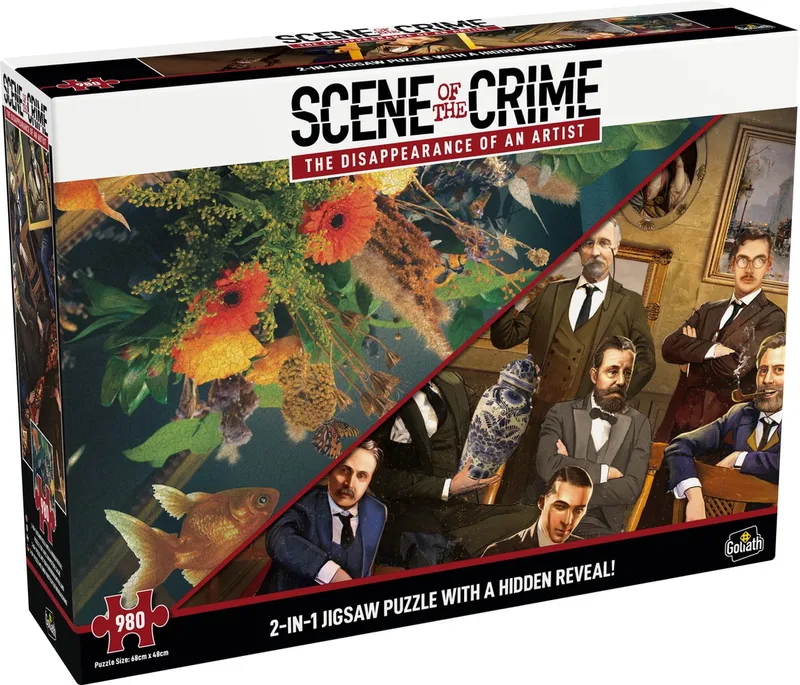 Scene of the Crime: De Verdwijning van een Artiest - 980 Puzzelstukjes - 2-in-1-puzzel van Goliath, editie Meerkleurig – doos