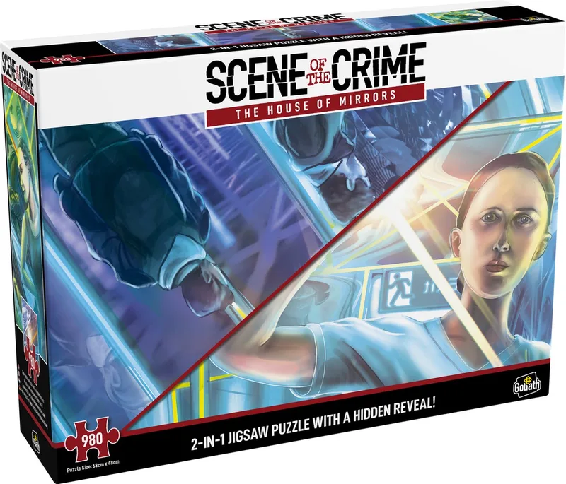 Scene of the Crime: The House of Mirrors Puzzle - 980 Puzzelstukjes - 2-in-1-puzzel van Goliath, editie Meerkleurig – doos