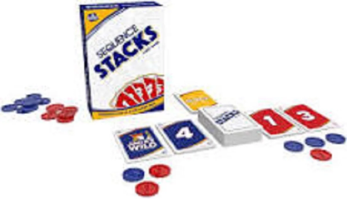 Sequence Stacks (engels) Family Card Game from Goliath – box