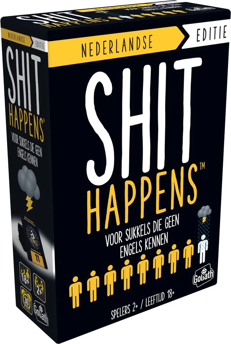 Shit Happens 18+ - Nederlandstalig Kaartspel - Partyspel von Goliath – Schachtel