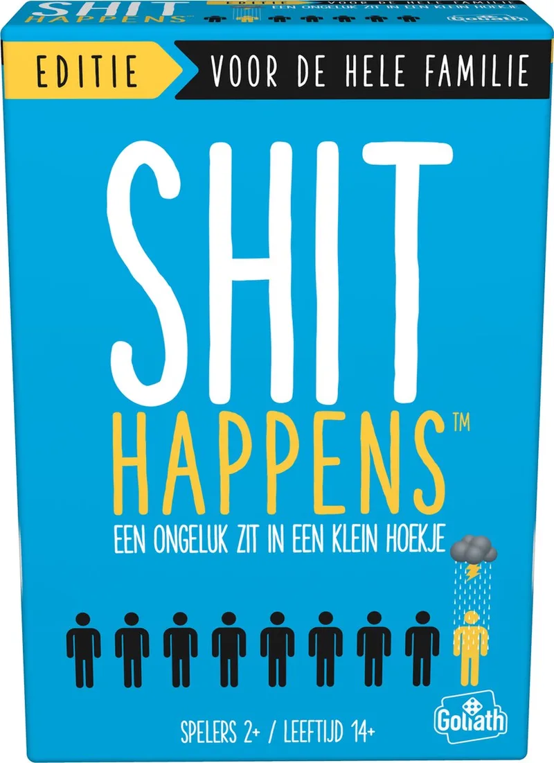 Shit Happens: Familie Editie 14+ - Nederlandstalig Kaartspel - Partyspel von Goliath – Schachtel
