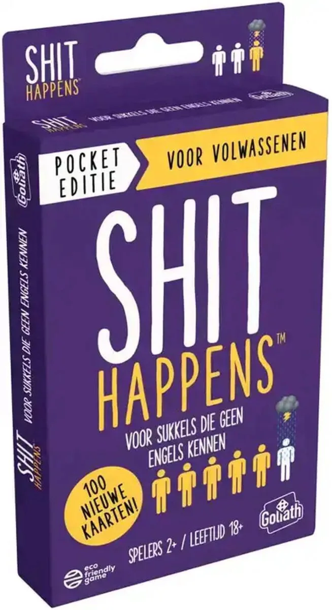 Shit Happens - Pocket Editie - 18+ Edition - Spel van Goliath – doos