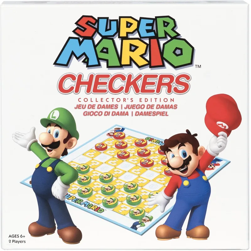 Super Mario Checkers - Damspel - Denkspel - Strategiespel von Goliath – Schachtel