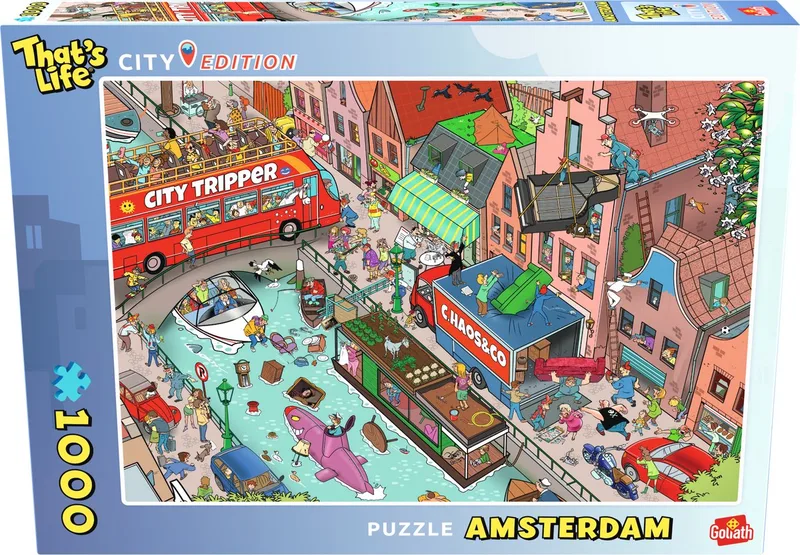 That's Life City Edition Amsterdam - 1000 Puzzelstukjes - Legpuzzel (68x48cm) van Goliath, editie Meerkleurig – doos