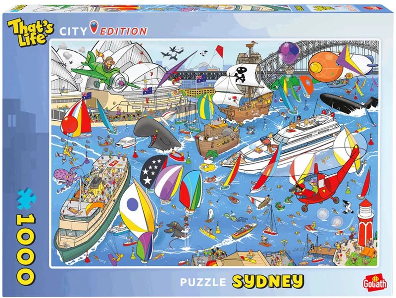 That's Life City Edition Sydney - 1000 Puzzelstukjes - Legpuzzel (68x48cm) van Goliath, editie Meerkleurig – doos