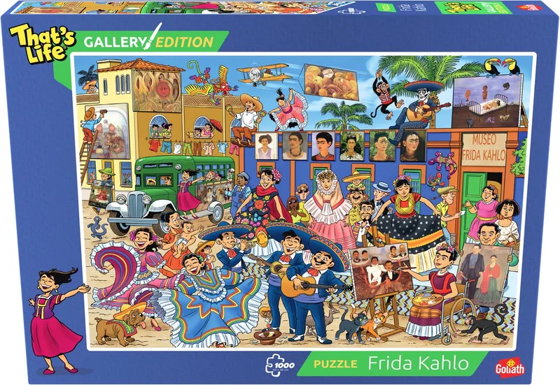 That's Life Gallery Edition: - 1000 Puzzelstukjes - Legpuzzel (68x48cm) fra Goliath, Frida Kahlo-udgave – æske